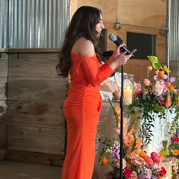 MILLA coral boustier dress - Picture 3 of 6